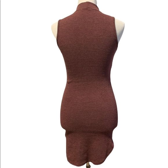 Fashion Nova | Pink Choker Neck Ribbed Dress - Picture 3 of 6